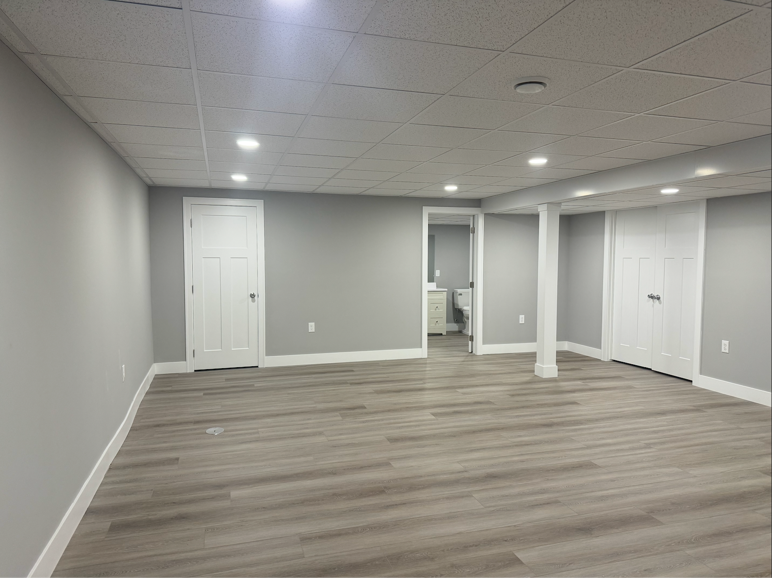 Finished basement interior